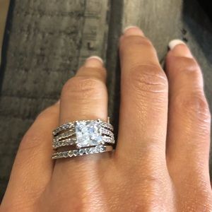 Wedding Trio Set cubic zirconia